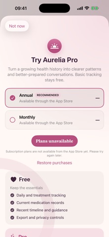 Aurelia: Midlife Health iPhone screenshot