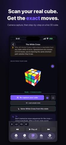 Cube Coach: 3x3 Solver & Timer Screenshot 2 of 7