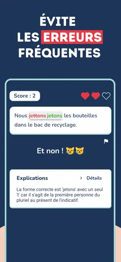 Capture d'écran de Français Sans Fautes sur iPhone 2