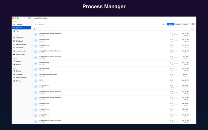xInsight screenshot