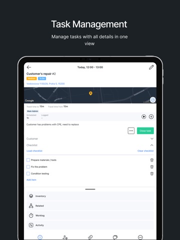 Splynx Field Service iPad screenshot