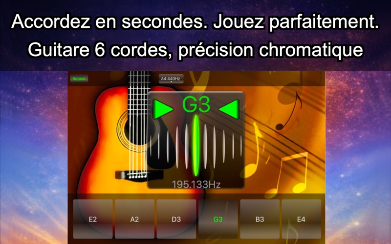 Screenshot #1 pour Guitar Tuner Easy Tune