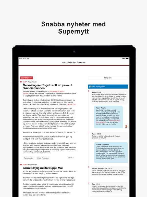 Aftonbladet Nyheter iPad screenshot 5 - News app