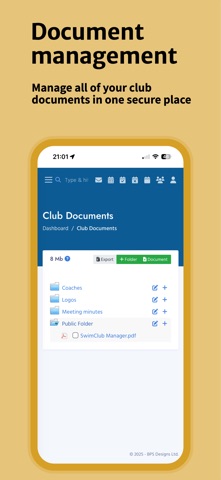 SwimClub Manager screenshot