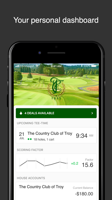 Country Club of Troy NY app screenshot