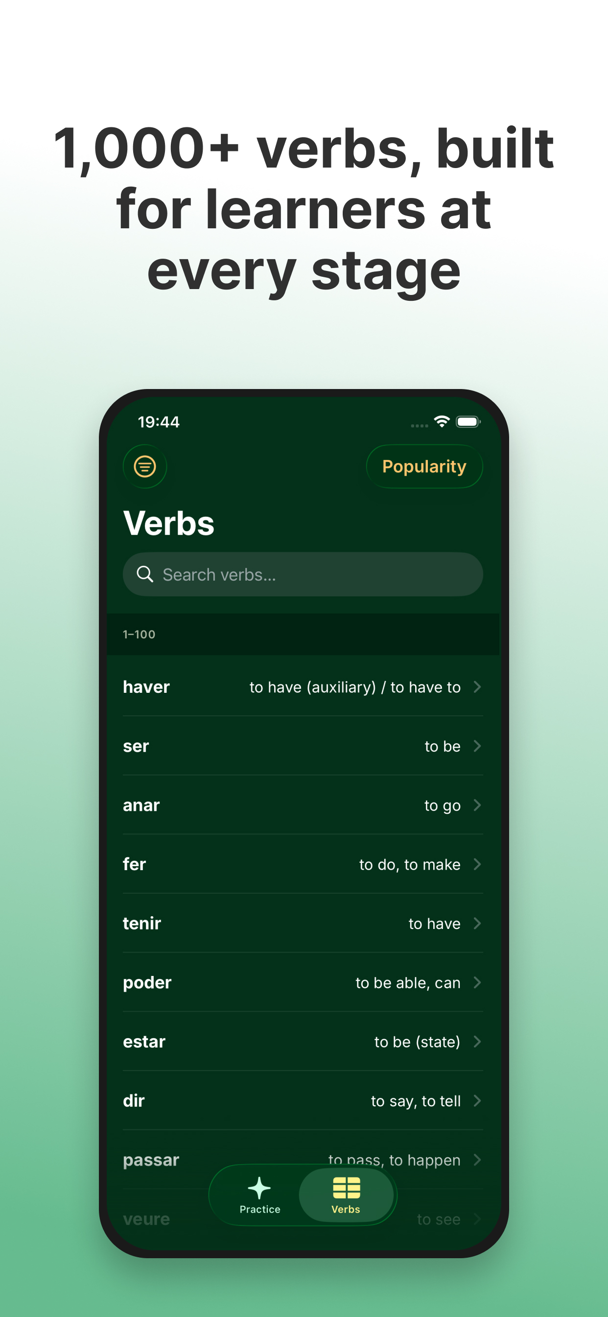 Verbeja: Learn Catalan Verbs screenshot 3