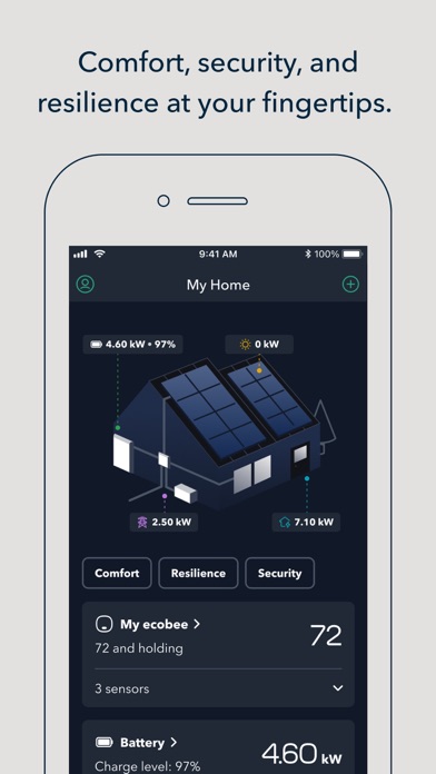 ecobee by Generac app screenshot