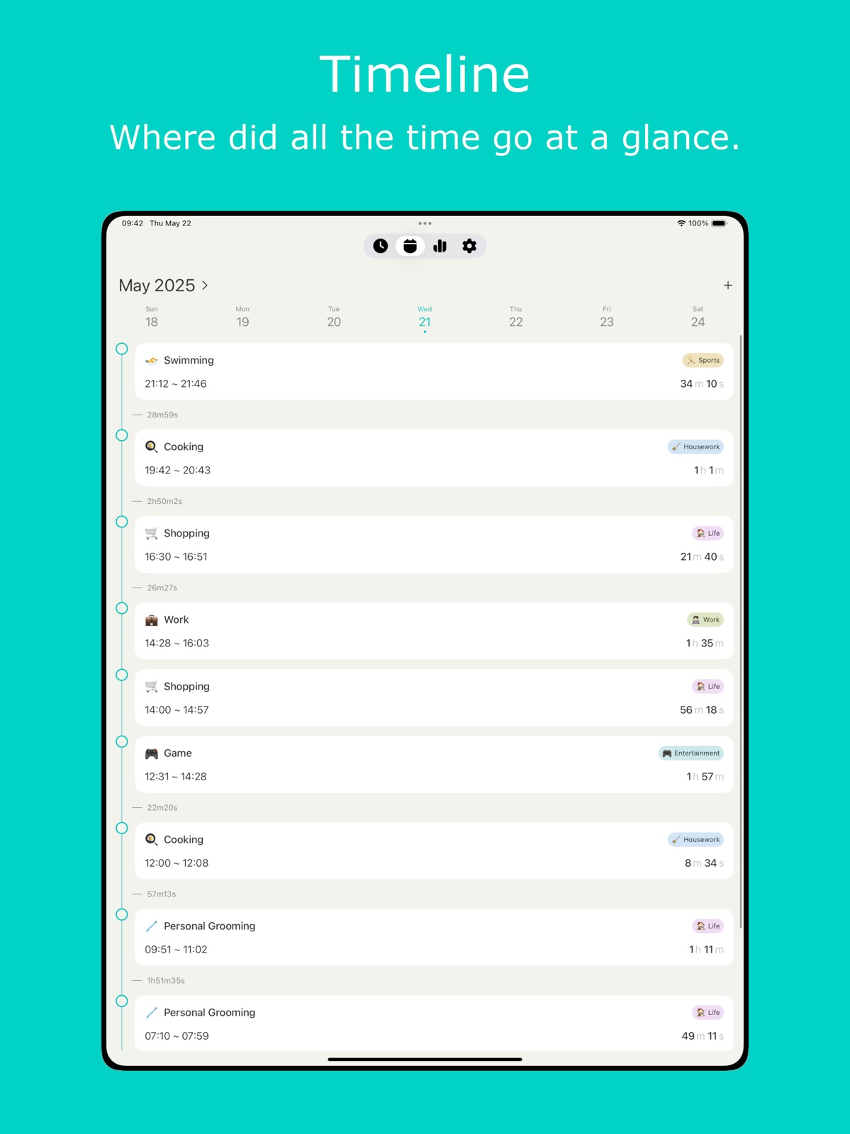 Hours: Time Log & Work Tracker ipad screenshot 2