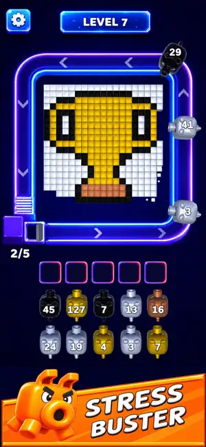 Pixel Flow Blast : Color Pig screenshot 3