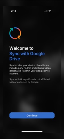 Sync with Google Drive screenshot