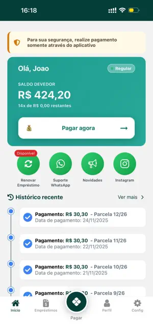 Parcela Diária iPhone screenshot 2