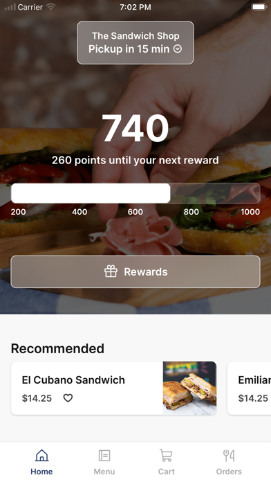 The Sandwich Shop To Go app screenshot