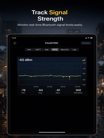 BLE Scanner: Bluetooth Sniffer iPad screenshot