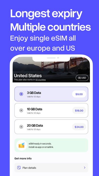 Superhero: eSIM Travel Data Screenshot