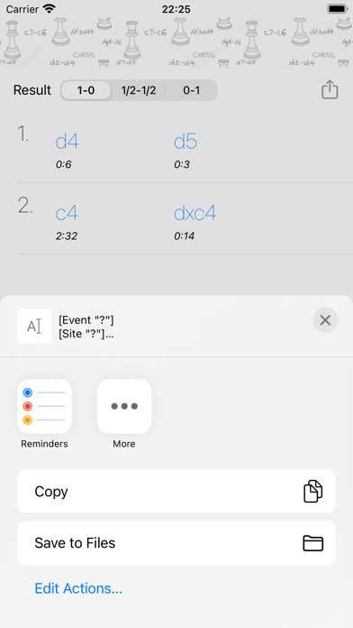 Chess worksheet Screenshot