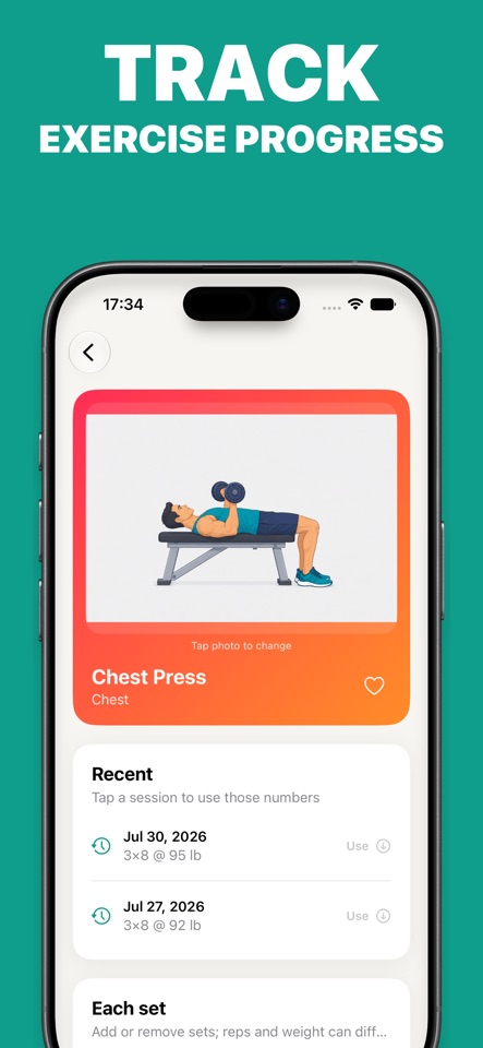 Workout Tracker - Flare Set screenshot 7