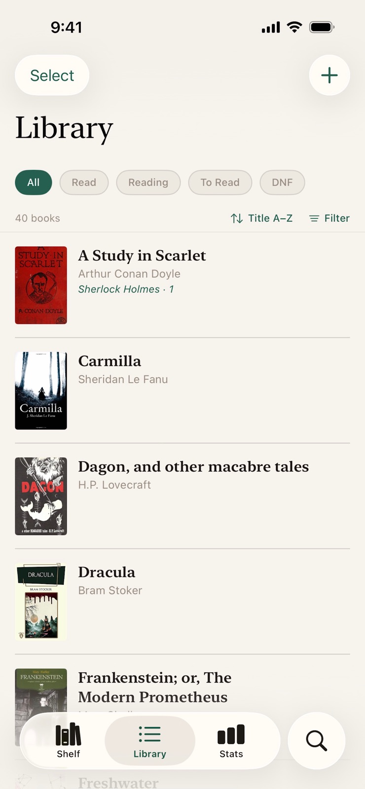 Dust Jacket: Book Tracker iphone screenshot 2