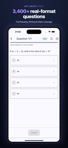SAT Smart Prep iPhone screenshot