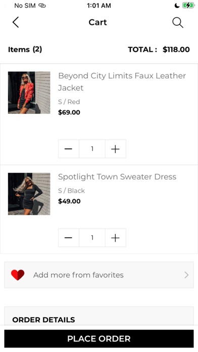 Shop Impressions Screenshot