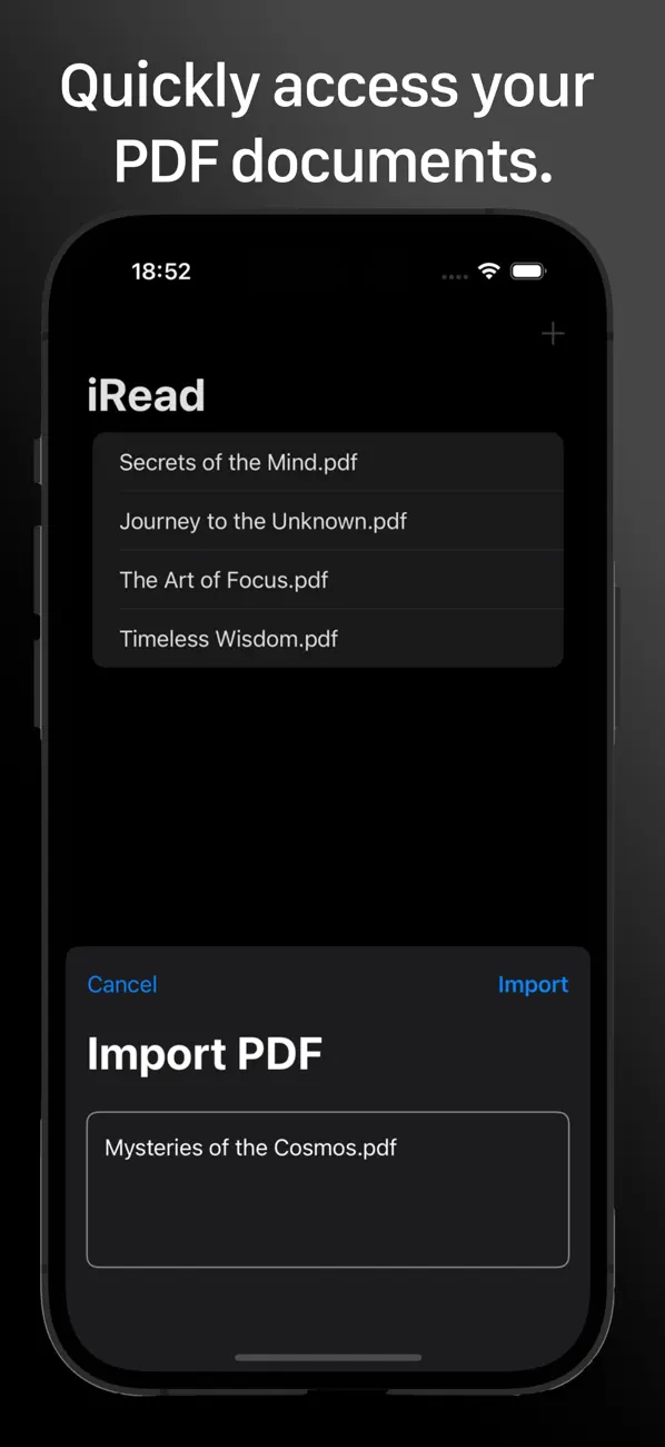 Screenshot #2 pour iRead: lecteur PDF minimal