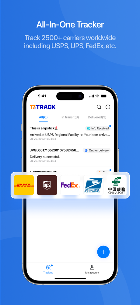 17TRACK Package Tracker screenshot 1