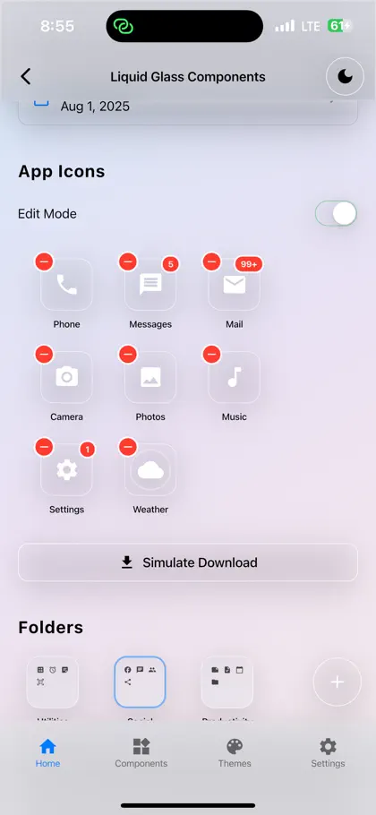 Screenshot 4 von 6 zu Flutter Liquid Glass Kit