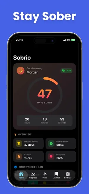 Sober Tracker: Quit Alcohol screenshot 1