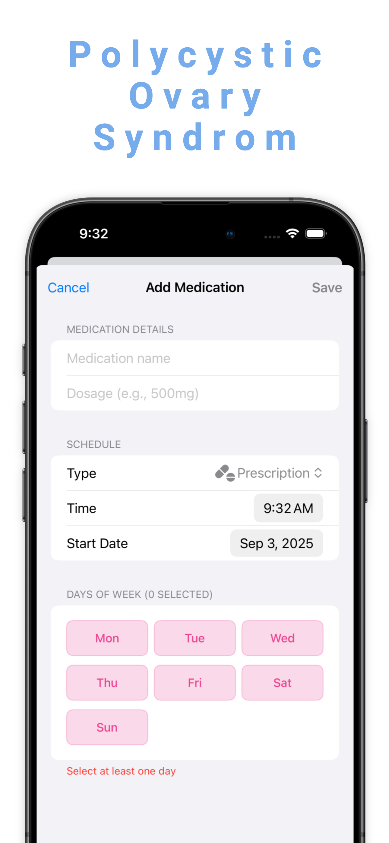 PCOS Symptoms Cycles Tracker screenshot 4