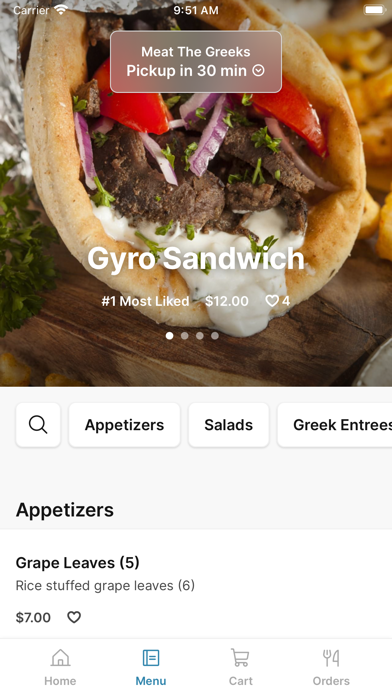 Meat The Greeks To Go iPhone screenshot 2 - Food & Drink app