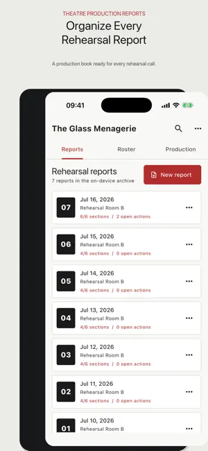Stage Manager Report screenshot 1