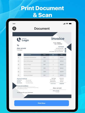 HP Smart Printer App PrintScan iPad screenshot 2