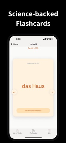Learn German Vocab A1 A2 B1 iPhone screenshot