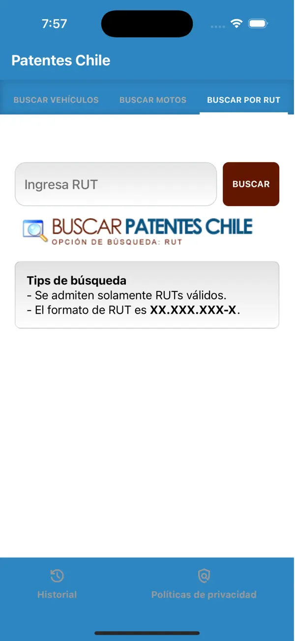 Screenshot #3 pour Buscar Patentes Chile