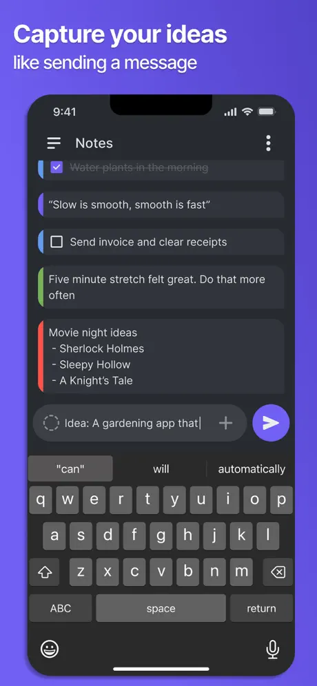 Notestream: Fast Notes to Self 速记流应用截图
