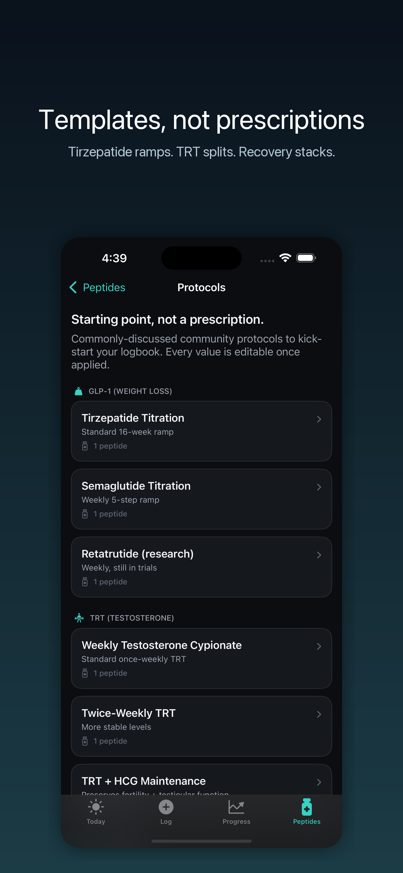 Trace: Peptide & TRT Tracker