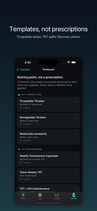 Trace: Peptide & TRT Tracker Screenshot 5 of 8