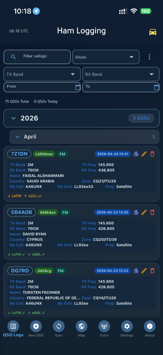 Ham Logging Screenshot 1 of 10