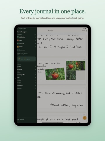 PaperThoughts - Journal iPad screenshot