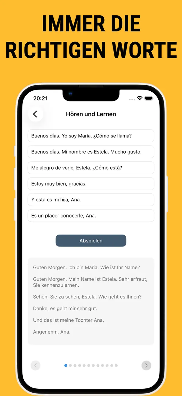 Screenshot #3 pour Spanische Sprache Übungen