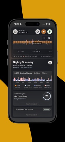 Snore Timeline: Sleep Tracker Screenshot 4 of 9
