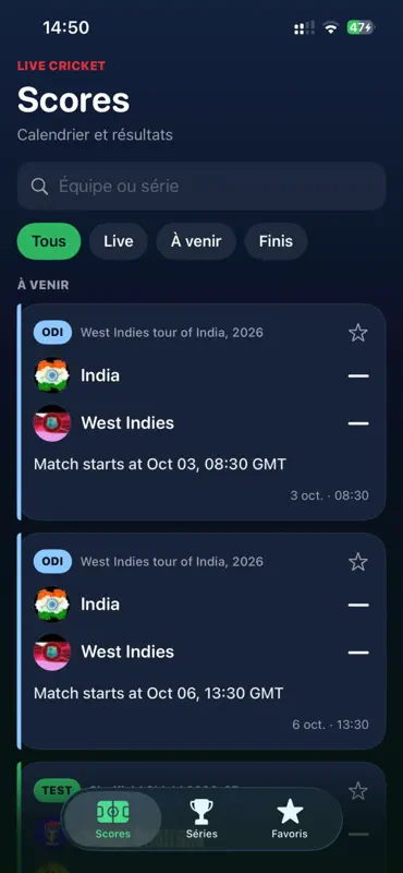 Live Cricket TV Pro Scores screenshot 4 of 7