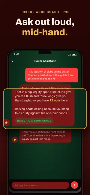 Poker Hands Coach: AI Trainer screenshot 1