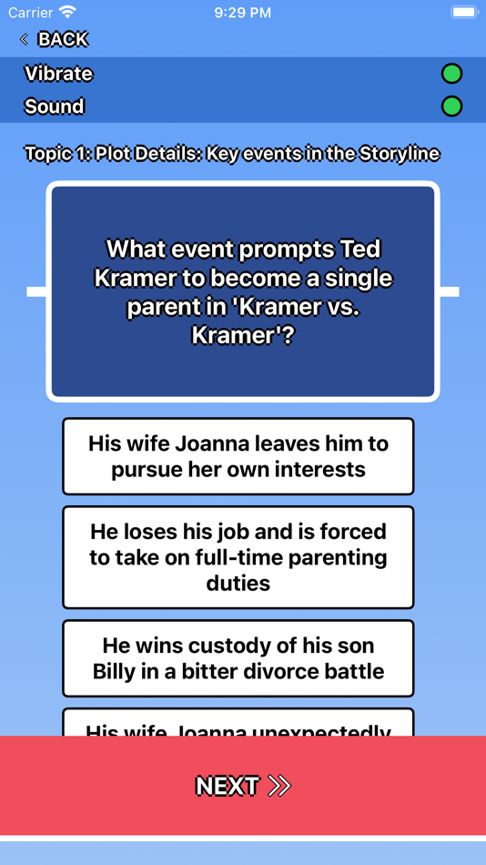 #2. Kramer vs. Kramer Trivia (iOS) Bởi: Martin Tseng