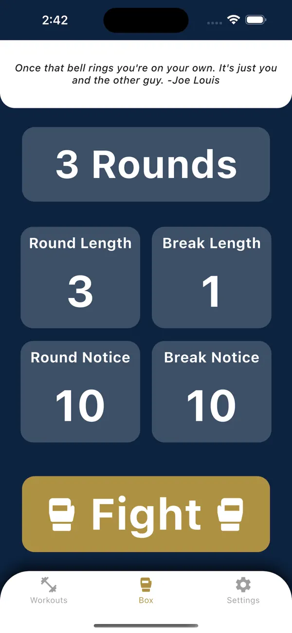 Screenshot #1 pour Boxers Timer