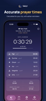 Vakyt: Prayer Times & Qibla screenshot 1