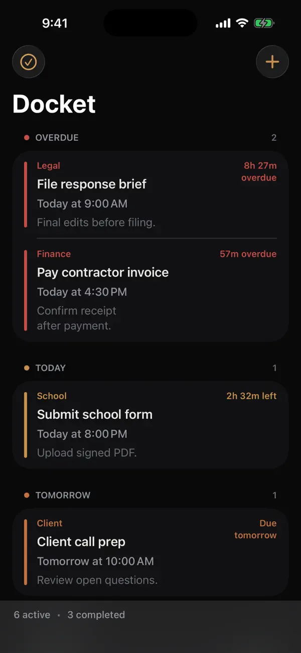 Screenshot #1 pour Deadline Countdown: Stay Sharp