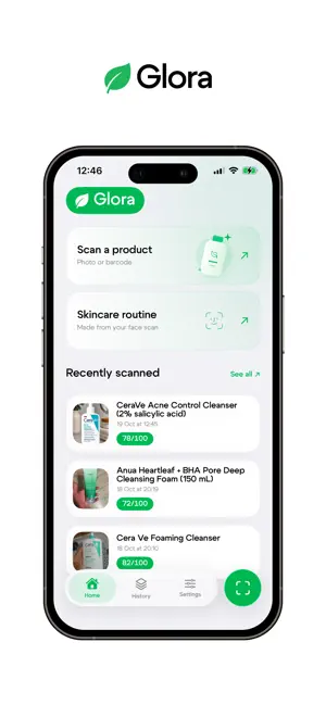 Glora: Skincare Scanner screenshot 1