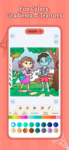 Boo Coloring Book: Cozy Horror iPhone screenshot