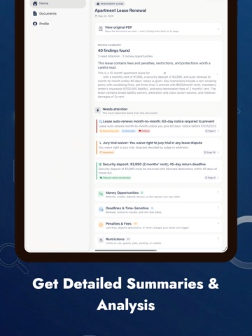 FinePrint: Contract Analyzer iPad screenshot