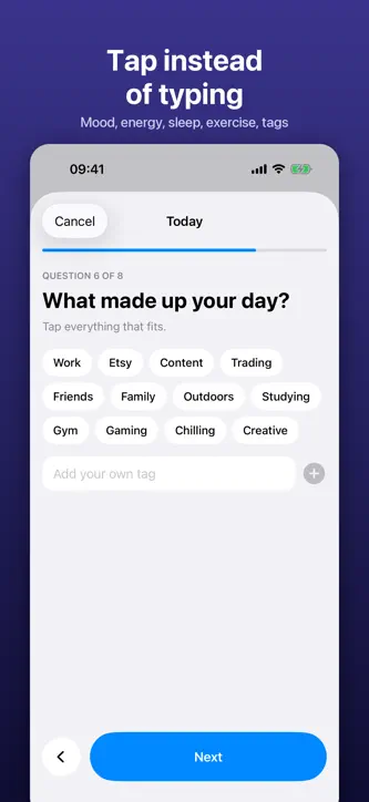 Evening Log: Daily Check-in screenshot 2